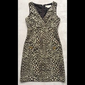 Michael Kors Sleeveless Leopard Print Dress, Sz 0